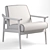 1950s Inspired Leather Accent Chair 3D model small image 5
