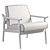 1950s Inspired Leather Accent Chair 3D model small image 12