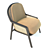 Modern Woven Metal Accent Chair 3D model small image 1