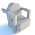Elegant Gray Upholstered Chair 3D model small image 1