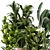  Rusty Concrete Pot Indoor Plants - Set 228 3D model small image 5