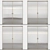 Embossed Glass Sliding Doors Kit 3D model small image 1