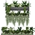 Metal Box Hanging Plant Set 3D model small image 2