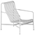 Stylish Olive Lounge Chair 3D model small image 3