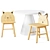 Safari Kids Chair & Willy Play Table 3D model small image 1