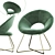 Elegant Williams Velvet Chair 3D model small image 2