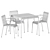 Modern Outdoor Set: Palissade Table & Armchair 3D model small image 2