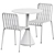 Modern Outdoor Dining Set: Palissade Cone Table and Chair 3D model small image 2