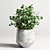 Elegant Marble Vase Bouquet 3D model small image 1