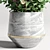 Elegant Marble Vase Bouquet 3D model small image 2