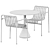 Modern Outdoor Dining Set: Palissade Cone Table D90 & Dining Armchair 3D model small image 2