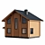 Cozy Two-Storey Wooden House 3D model small image 4