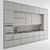 Modern BlackGray 54: Sleek Kitchen Upgrade 3D model small image 6