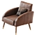 Elegant PRAGA Enza Home Armchair 3D model small image 3