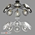 Eurosvet Gallo Loft Style Ceiling Lamp 3D model small image 1