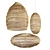 Rattan Chandelier Set: Stylish and Sustainable 3D model small image 1