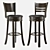 Woodville Salon & Fler Bar Stool 3D model small image 1