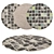 Versatile Set of 6 Round Rugs 3D model small image 1