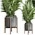 Concrete Vase Palm Fern: Indoor Plant Collection 3D model small image 2