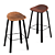 Lodi Tan & Black Bar Stool 3D model small image 1