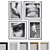 Modern Marble David Statue Picture Frame Set 3D model small image 1