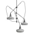 Articulated Industrial Chandelier 3D model small image 2