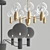 Modern Gold Chandelier: MORTEN 3D model small image 3