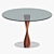 Elegant Walnut Dining Table 3D model small image 1