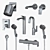 Hansgrohe Vivenis Pulsify Set 3D model small image 2