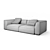 Elegant Stone Sofa: Expertly Crafted Comfort 3D model small image 4