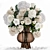 Luxury White Flower Bouquet 3D model small image 1