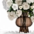 Luxury White Flower Bouquet 3D model small image 2