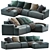 Sleek Modular Sofa: Connect Your Space 3D model small image 1