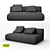 Form Mebel Stone Sofa 7 3D model small image 1