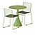 Modern Hay Table & Chair Set 3D model small image 1