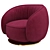 Baxter Leon Armchair: Elegant Comfort 3D model small image 1