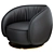 Baxter Leon Armchair: Elegant Comfort 3D model small image 3