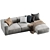 Modern Ligne Roset Nils Lounge Sofa 3D model small image 5