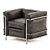 Sleek Cassina LC2 Armchair 3D model small image 4