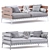 Modern Flexform Ansel Sofa 3D model small image 4