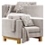 Crate&Barrel Pacific Wood Armchair 3D model small image 3
