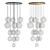 Schwung Home Cluster 13: Cascading Glass Pendant Chandelier 3D model small image 2