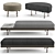 Minotti Torii: Elegant Bench & Ottoman Set 3D model small image 1