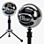 Sleek Blue Snowball Microphone 3D model small image 3