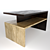 Modern Wooden Coffee Table 3D model small image 1