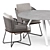 Rivera Little Armchair & Evans Outdoor Table Set 3D model small image 2