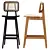 Rattan Geometry Counter Stool 3D model small image 3