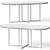 Sleek Kara Oval Dining Table 3D model small image 2