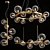 Elegant Black & Gold Lighting 3D model small image 1