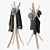 Minimalist STICK Clothes Hanger 3D model small image 3